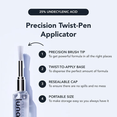 Lunavia Antifungal Pen – Cures Most Athlete’s Foot, Jock Itch, and Ringworm - 25% Undecylenic Acid with added Tea Tree, Jojoba, Clove Bud Oils & Aloe - 1-Pack Twist Pen (3ML Volume)
